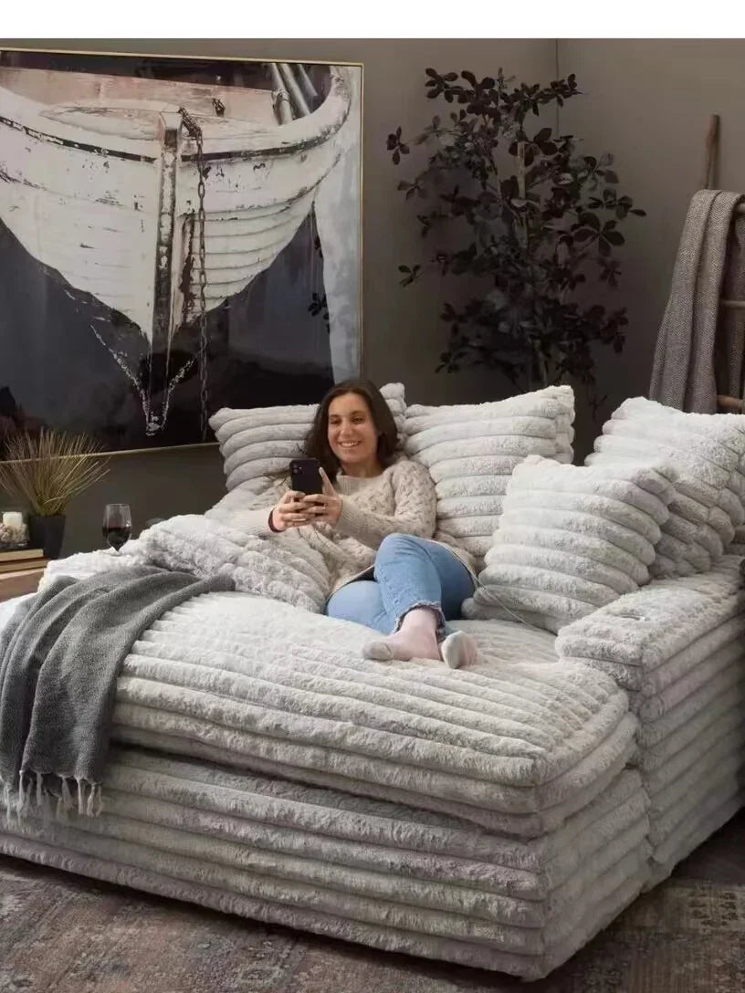 Couch Potato Comfortable Down Cloud Small Sofas Family Cloth Art Removable Combination Living Room Balcony Bedroom Creative