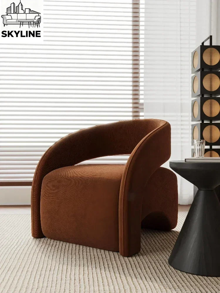 Single Chair Living Room Lazy Single Sofa Leisure Chair Designer Sofa Chair Single Sofa Light Luxury High-end
