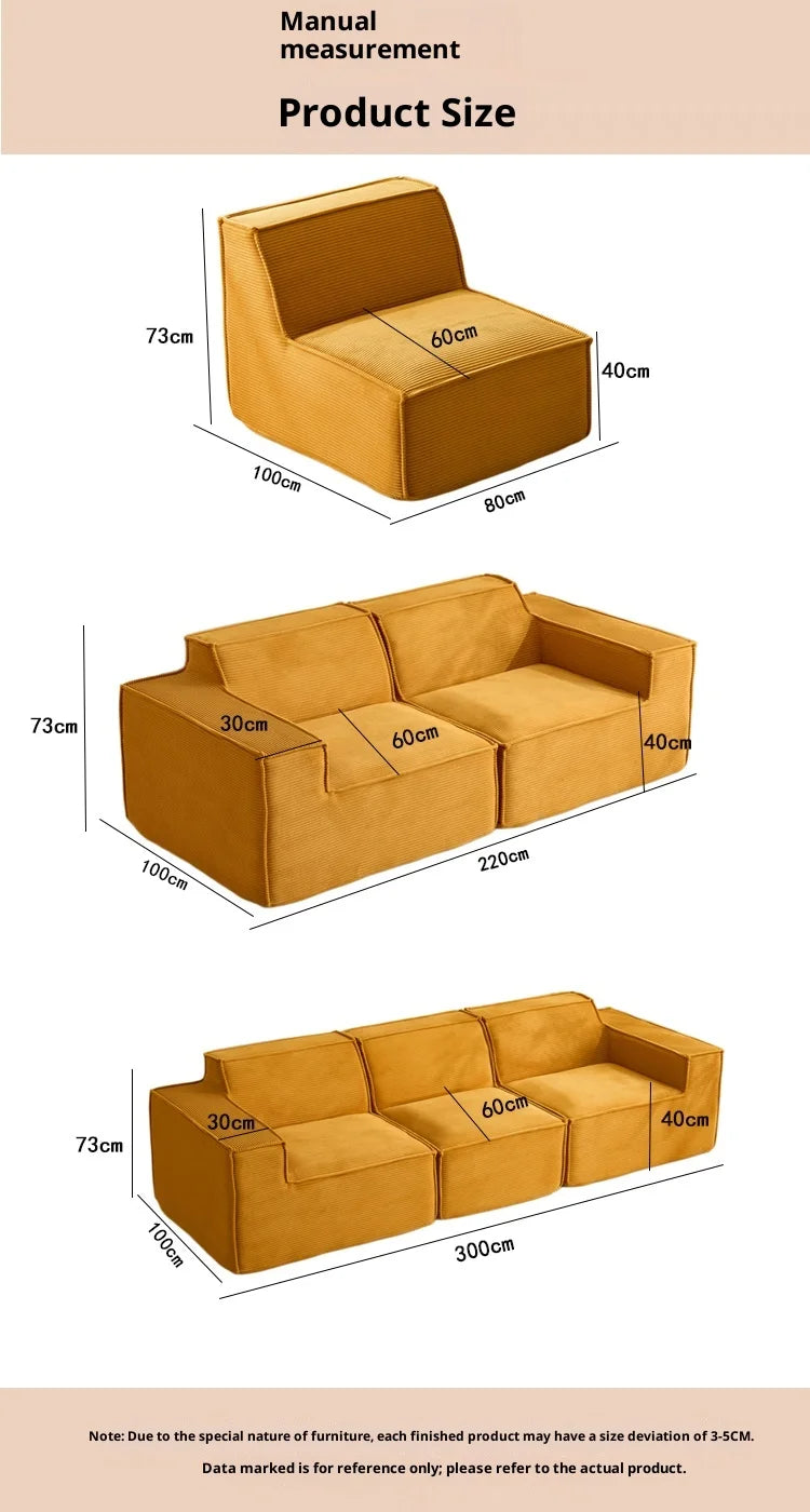Vacuum compression sofa tofu block combination modern simple living room small apartment retro cross-border fabric furniture