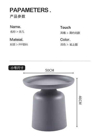 Coffee Table Nordic Living Room Sofa Side Simple Coffee Tables Round Corner Modern Home Small Tea Tables Furniture Mesa Plastic