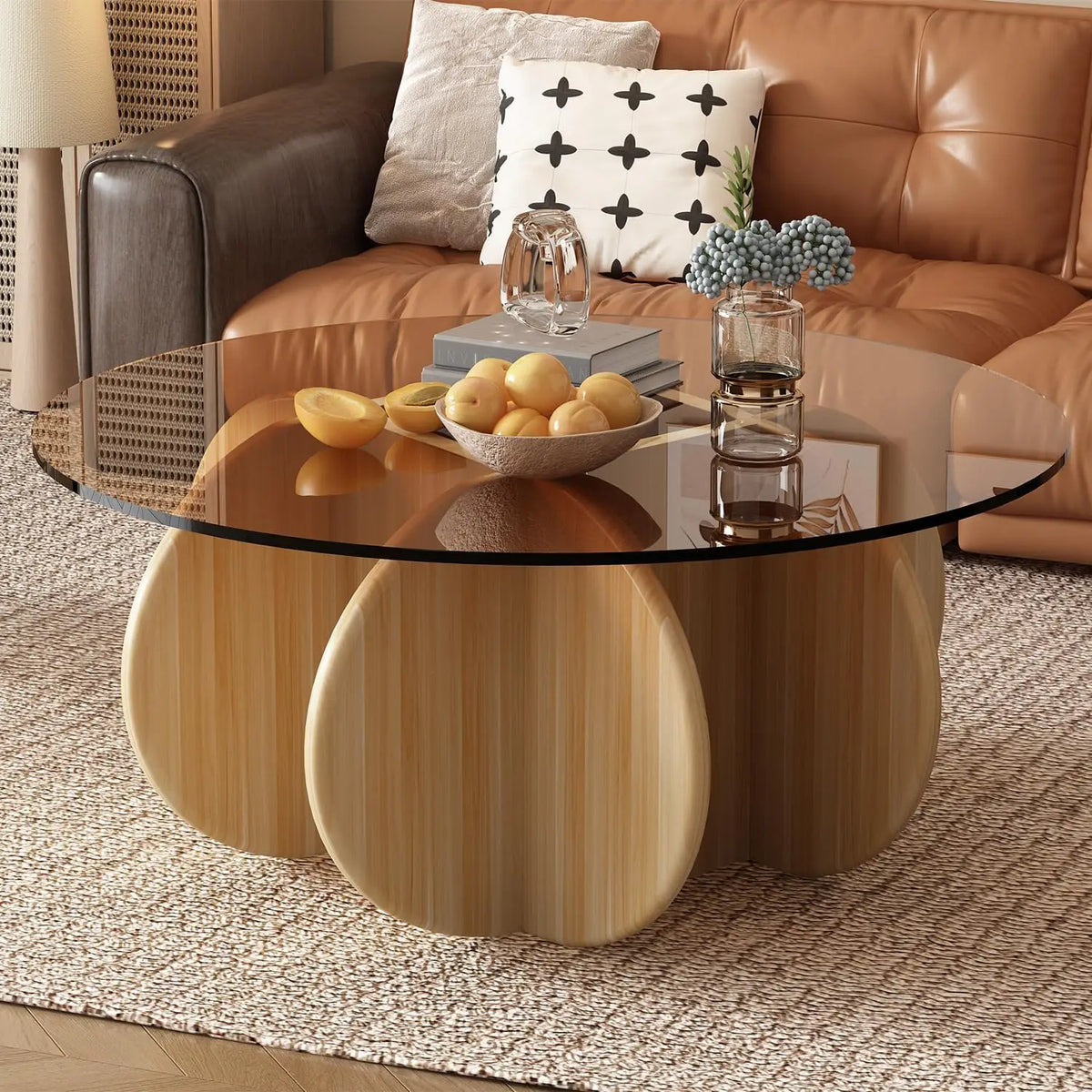Unique Display Coffee Table Clear Ornaments Aesthetic Minimalist Coffee Table Luxury Design Mesa Centro Salon Home Furniture