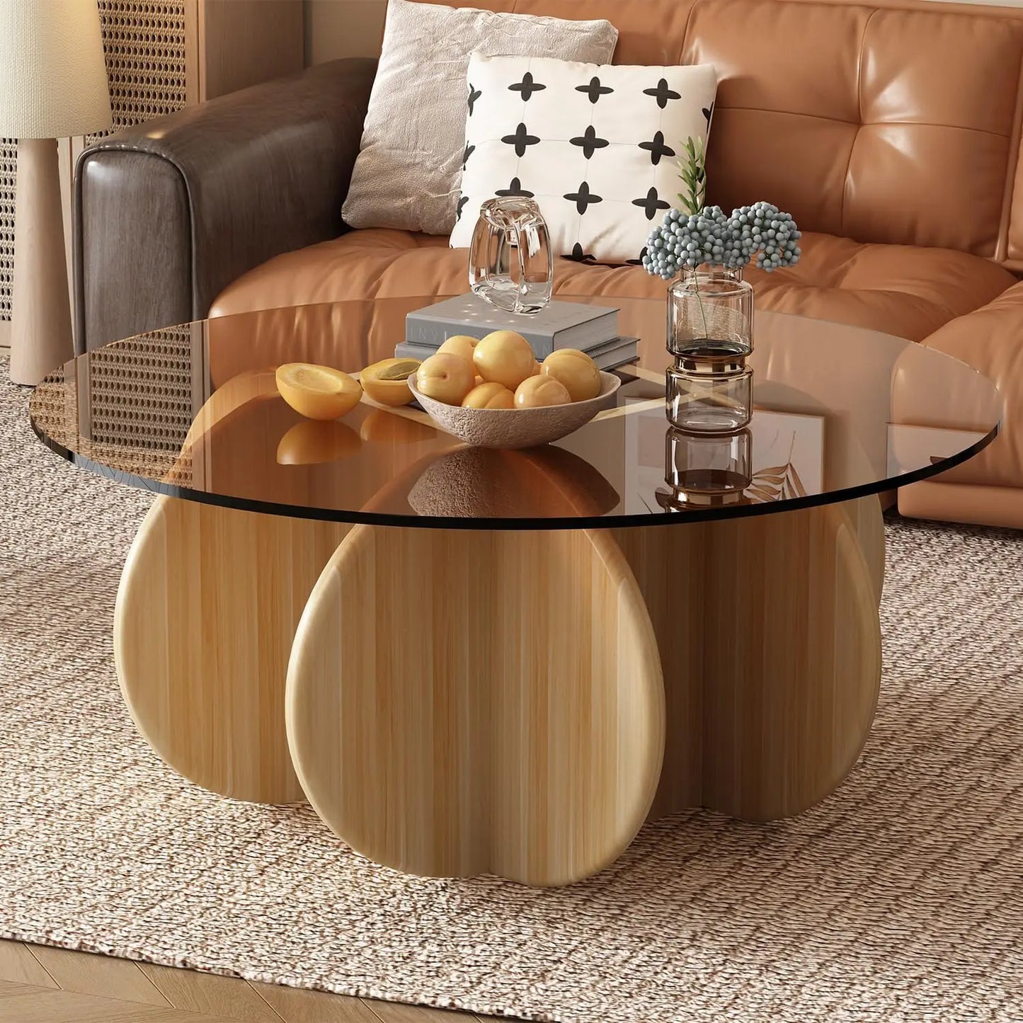 Unique Display Coffee Table Clear Ornaments Aesthetic Minimalist Coffee Table Luxury Design Mesa Centro Salon Home Furniture