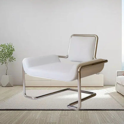 Nordic designer stainless steel embossed modeling stool balcony leisure chair personalized backrest sofa chair hotel lobby