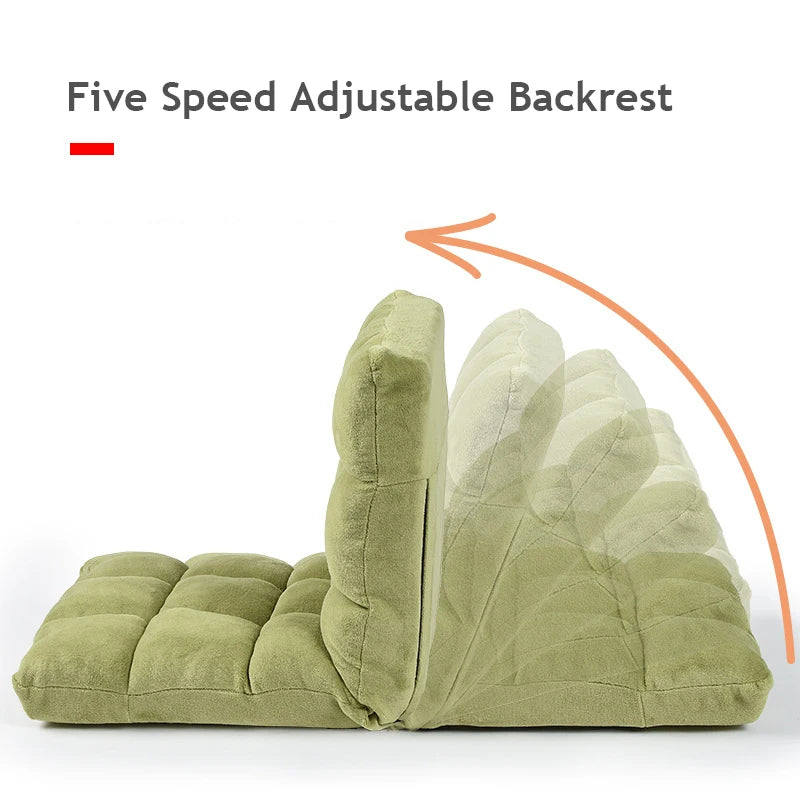 Multifunctional Simple Leisure Single Sofa Chair Recycled Foam Folding Adjustable backrest Floor Chair for Living Room Study