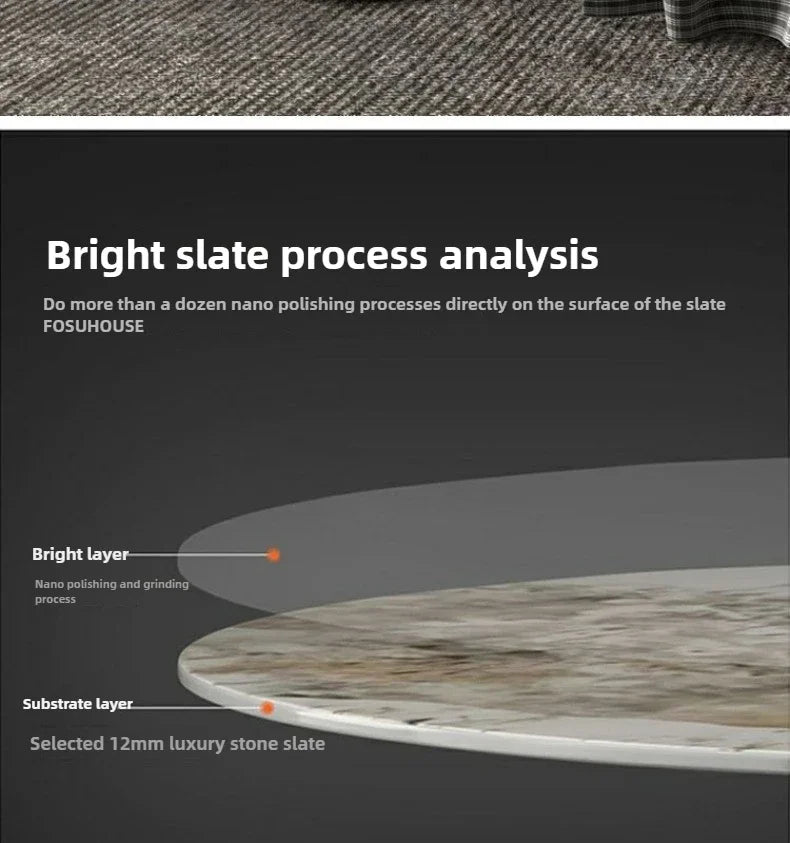 Bright Oval Coffee Tables for Tea Room Italian Rock Slab Easy To Clean Side Table Luxury Tables for Living Room a