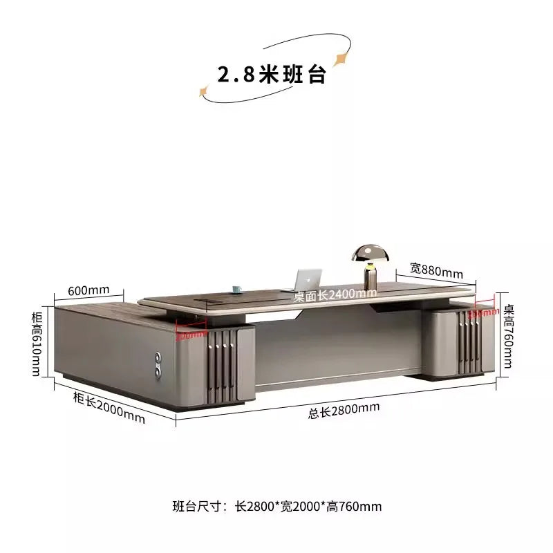 Boss table, desk, simple modern class desk, office table and chair combination