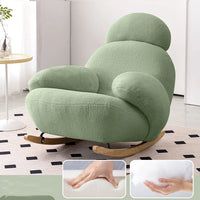 Big white Internet celebrity rocking chair lazy sofa single rocking cream living room lazy chair simple balcony bedroom