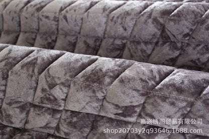 New Model European-style Thick Diamond Velvet Sofa Cover Four Season Universal Anti Slip And Dustproof Solid Color Sofa Cushion