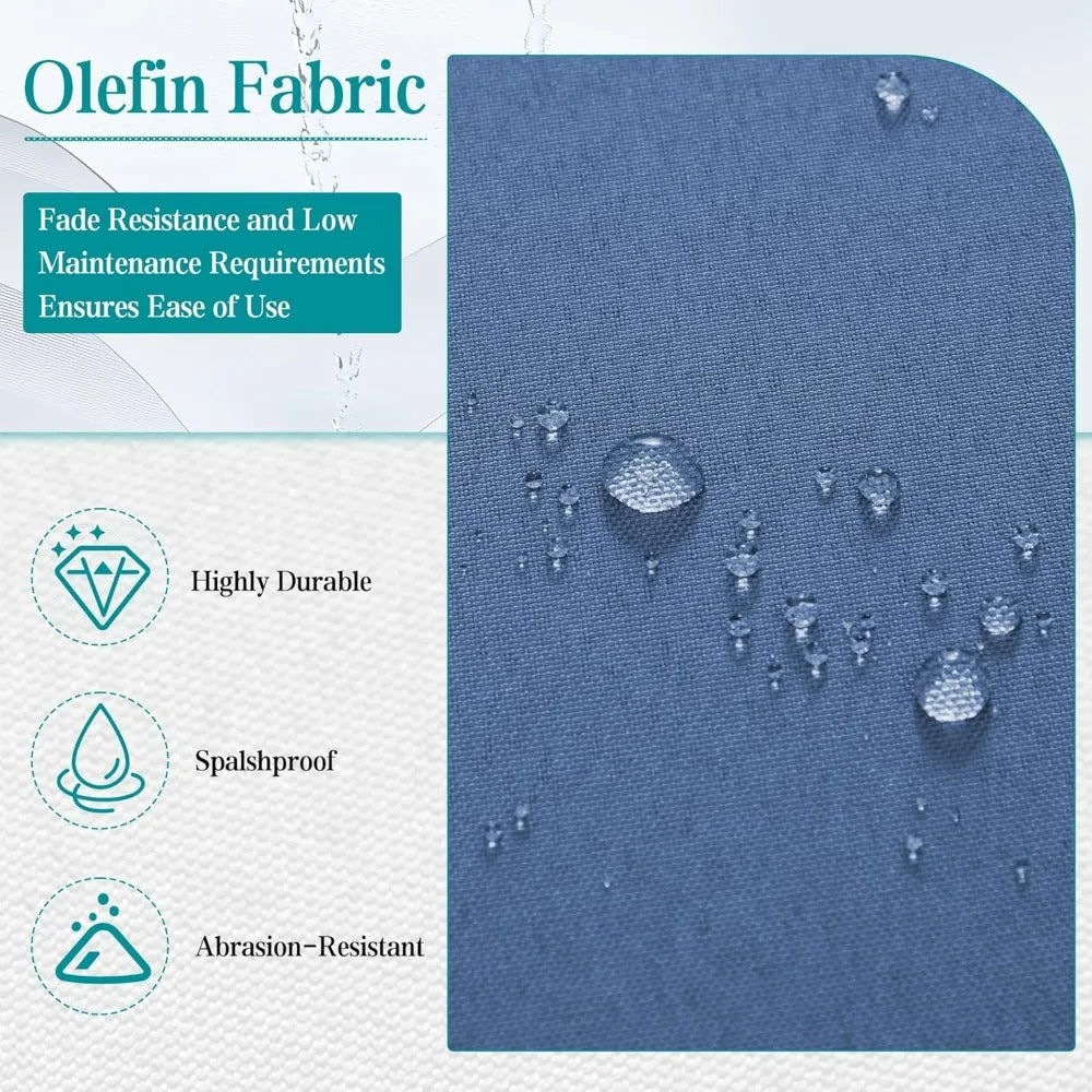 6 Pieces Funriture Sets,Metal Patio Furniture Set, 5 Seats Modern Outdoor Conversation Set Sectional Sofa with Ottomans,3-Seat