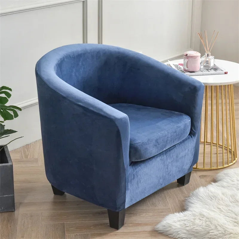 Velvet Arc Seat Sofa Cover Elastic Club Armchairs Covers Living Room Single Seat Tub Couch Slipcovers With Seat Cushion Covers