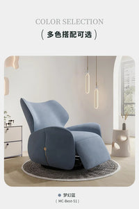 Single-Seat Sofa Stoel Stof Vrijetijdsstoel Woonkamer Licht Luxe Designer Elektrische Functionele Fauteuil