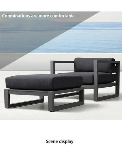 Outdoor Aluminum Alloy Sofa Four Piece Set,Terrace Garden Bar Waterproof Sofa Furniture Set outdoor furniture set sectional sofa