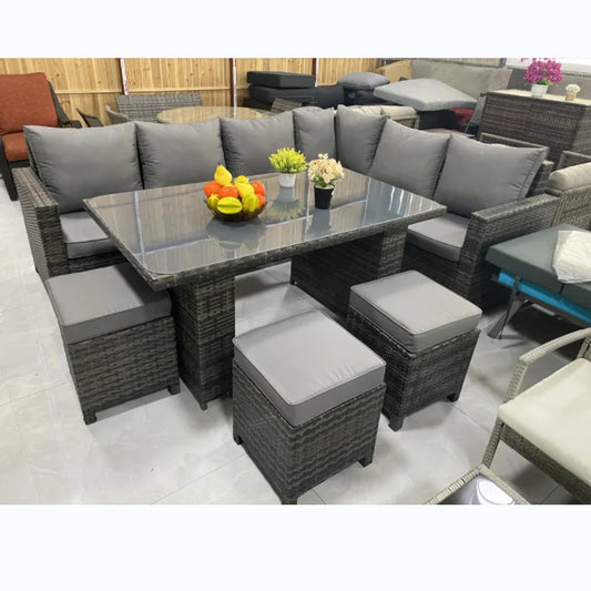 Wicker Rattan Outdoor Garden Furniture Sofa Garden Patio Furniture Set Rattan Furniture