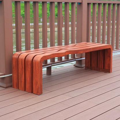 Banc extérieur d'acier galvanisé de Patio en bois de loisirs sièges en fer conception bancs de jardin de parc banc d'attente de jardin