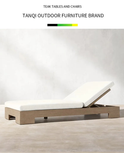 Customizable outdoor teak sofa patio rattan chair