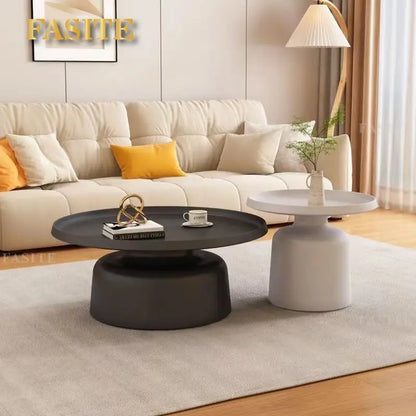 Nordic creative wrought iron coffee table combination small apartment living room modern simple household round