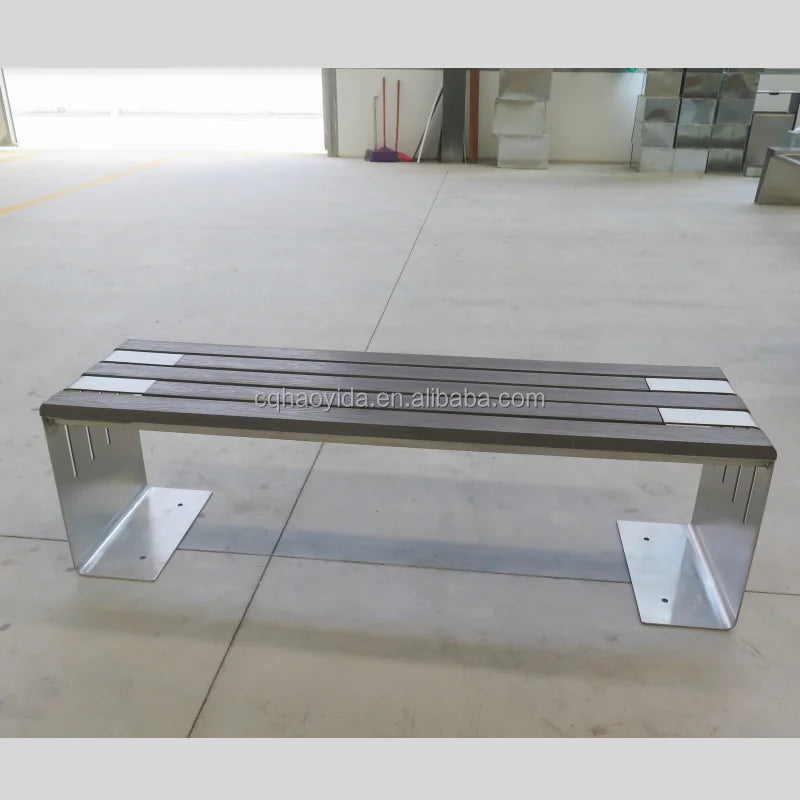 Banc d'extérieur une pièce confortable, norme européenne américaine, haute qualité, Design ergonomique, pour parc public, Long banc de jardin, Patio