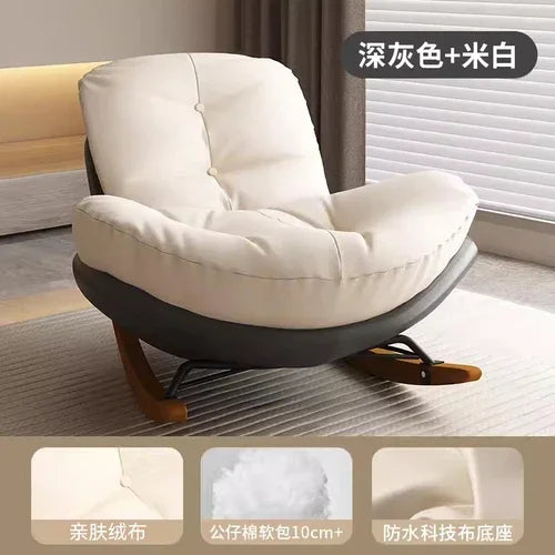 Thickened Penguin Rocking Chair Balcony Sofa Home Bedroom Leisure Chair Wide