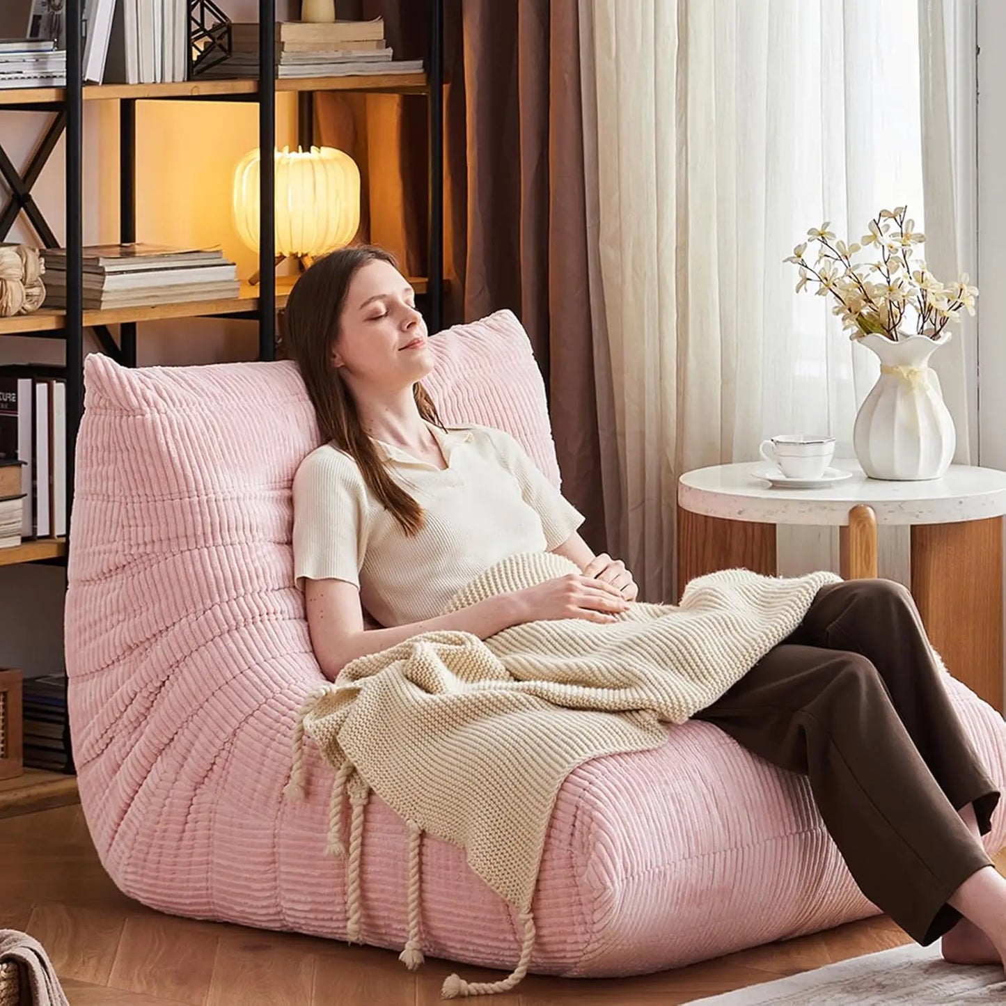 Lazy Sofa, Caterpillar Sofa | Classic Grey Sponge-Filled, Living Room Ready, No Electricity Needed