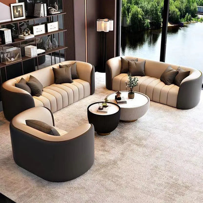 Canapé de luxe léger, petit appartement, salon, zone d'assise, réunion, invités, canapé à rangée droite