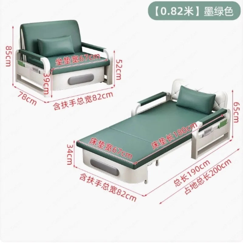 Multi-Functional Sofa Bed, Foldable Convertible Couch for Small Spaces, Modern Futon for Living Room, Balcony, Apartment