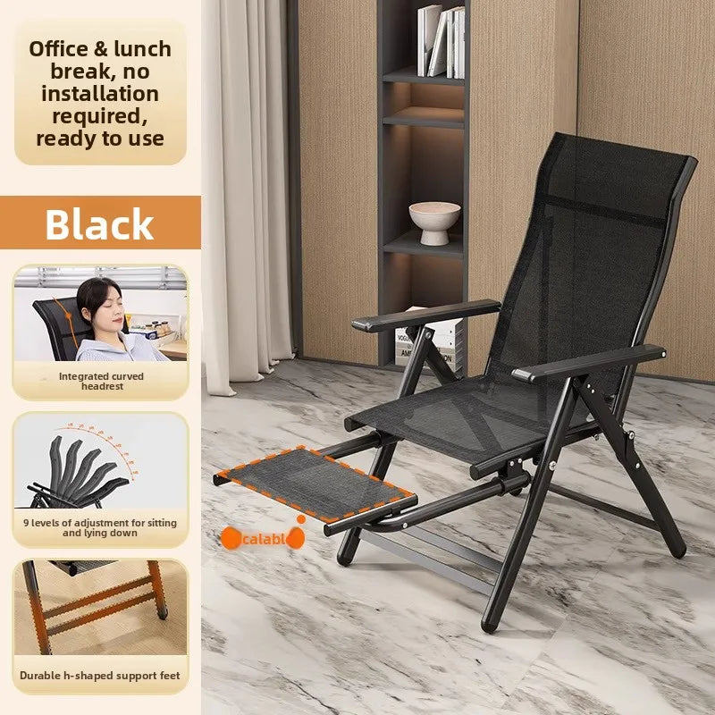 recliner lunch break folding office chair nap can lie down dual-purpose backrest computer chair couch