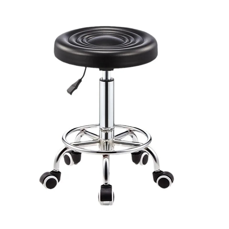 Beauty Stool,Hair Salon,Rotating Lift,Hair Salon Chair,Pulley,Nail Art, Hair Cutting, Round Stool, Exclusively for Beauty Salons