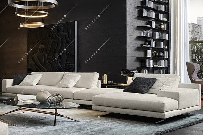 Modern Italian Designer Sofa Set Furniture Fabric U Shape Couch Living Room Sofas Sectional Living Room Furniture Sofa Set Salas