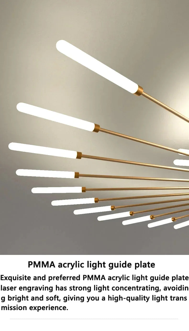 Living Room Light LED Ceiling Lamp Modern Indoor Lighting Acrylic Nordic Creative Fan-shaped Bedroom Fixture Home Decor Kid Room