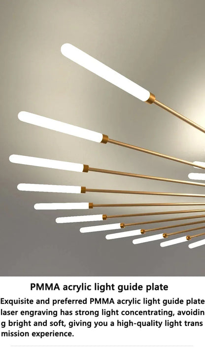Living Room Light LED Ceiling Lamp Modern Indoor Lighting Acrylic Nordic Creative Fan-shaped Bedroom Fixture Home Decor Kid Room