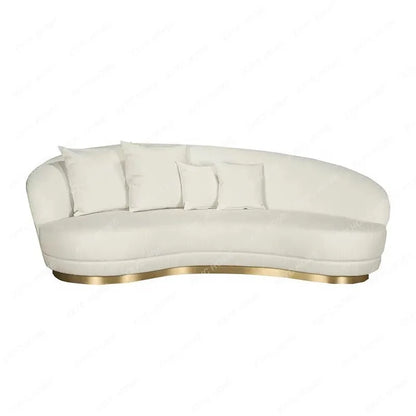 Simple clubhouse reception creative special-shaped light luxury beauty salon clothing store curved sofa