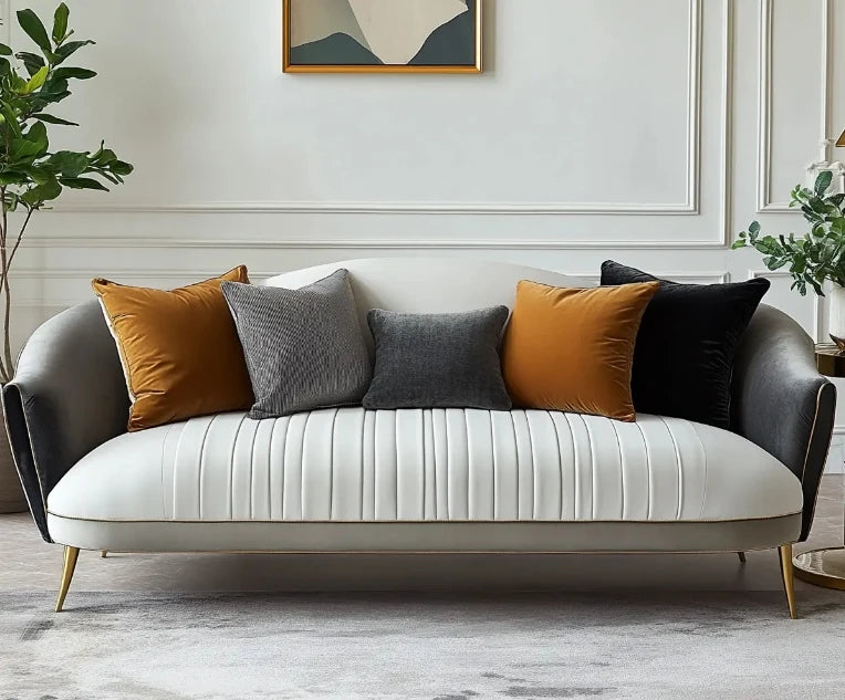 Modern Design Living Room Furniture Combination Leather Luxury Sofa Set