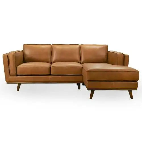 Leather sofa, L-shaped sofa, three seats, stylish and atmospheric