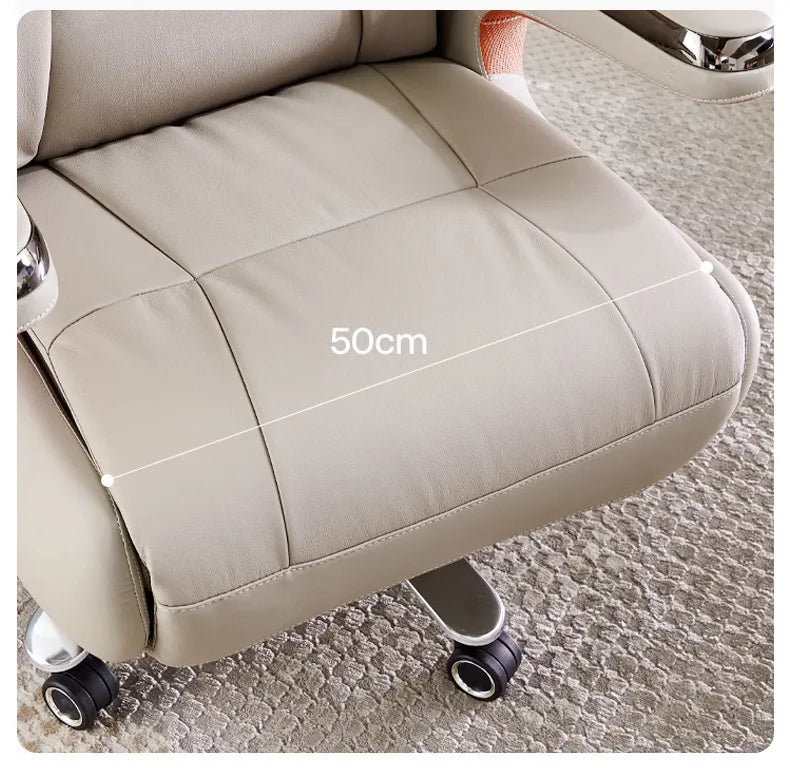 BLeather office chair high-end president sedentary chair comfortable home lunch break study chair