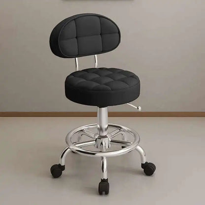 Aesthetic Hairdressing Chair Backrest Simple Rolling Rotating Barber Chair Portable Mocho Cadeira Barber Equipment MQ50BC