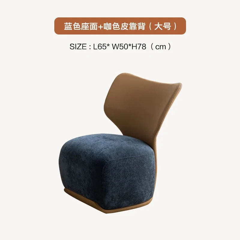 Luxury Fabric Living Room Chair Coffee Shop Living Room Lounges Chair Bedroom Sofa Furniture Low Stool Balcony Leisure Chair t
