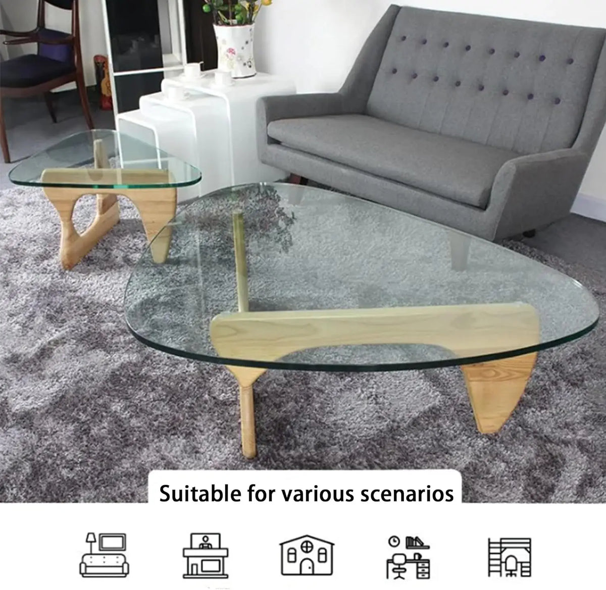 Table basse moderne en verre, 32,68