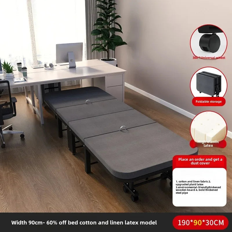 Rollaway bed Single office lunch break bed Nap bed Portable retractable hidden escort bed Rollaway bed Camp bed