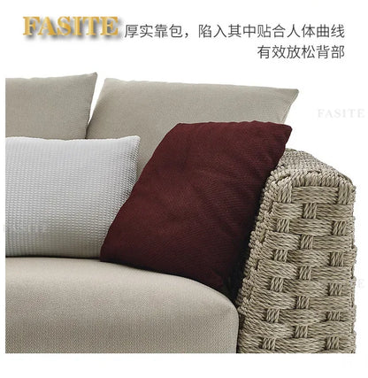 Outdoor rattan sofa combination villa courtyard garden furniture homestay outdoor restaurant lounge chair