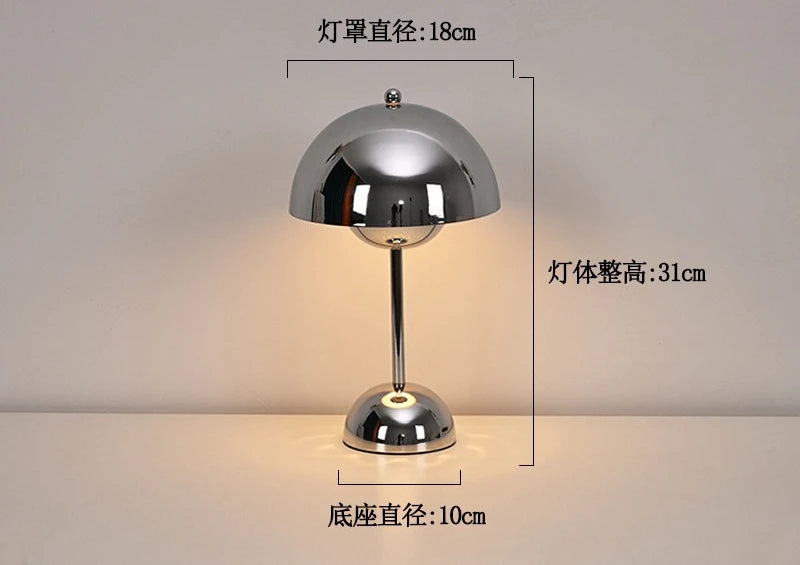 Nordic modern minimalist bedroom bedside lamp creative  flower bud cream style small table