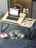 Laptop Desk On The Bed 5 gear Lifting Adjustable Laptop Table with Cup Holder Simple Computer Desk For Working Reading