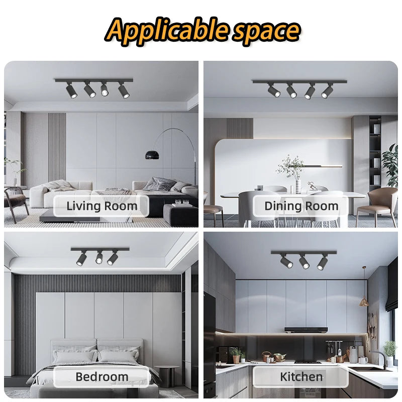 gu10 Light Fixture GU10 Track Light Set Smart Spotlights Replace Dimming Rail Lighting Kitchen Spot Light ceiling 110V Light