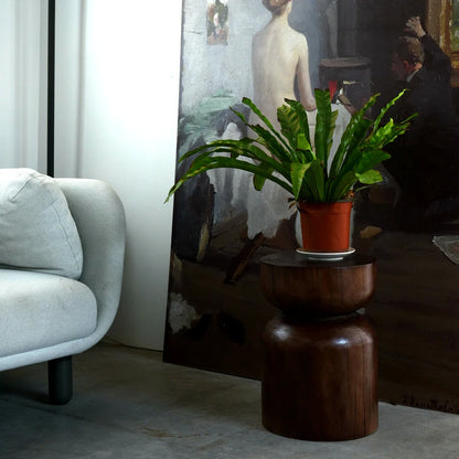 Scandinavian Solid Wood Coffee Tables Zen Balcony Tea Table Rustic Flower Stand Corner Stool Natural Wooden Living Room Seats