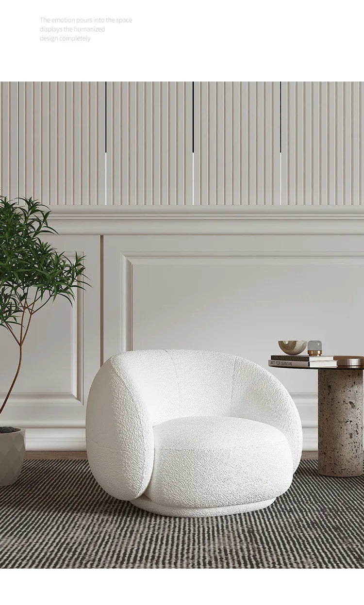 Nordic light luxury living room sofa coffee table combination beauty salon clothing store reception sofa chair small snail sofa