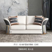 Italian Designer Leather Sofas Luxury 3 Pieces Set Minimalist Modern Sofa Loveseat Floor Divano Soggiorno Home Furniture