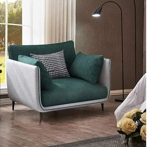 Nordic modern and simple, fabric sofa living room double, three combination small apartment light luxury Internet