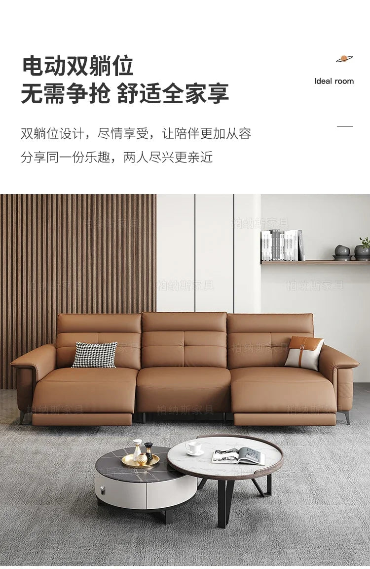 Vintage European Reclining Sofa Leather Office Designer Italiano Couch Adjustable Height Adults Sofa Inflavel Indoor Furniture