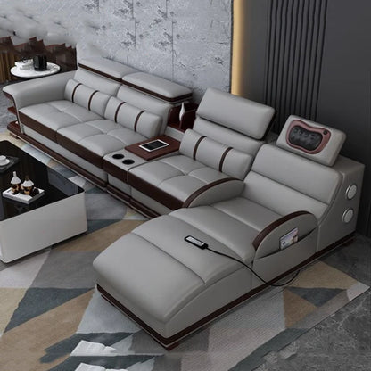Multifunction Apartment Sofas Recliner Luxury Massage Comfortable Sofas Leather Electric Canape Salon De Luxe Home Furniture