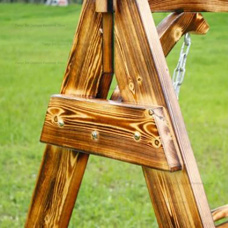 Advanced Wooden Patio Swings Balcony Villa Courtyard Fashion Patio Swings Hotel Simplicity Outdoor Furniture Columpiar Lsqq