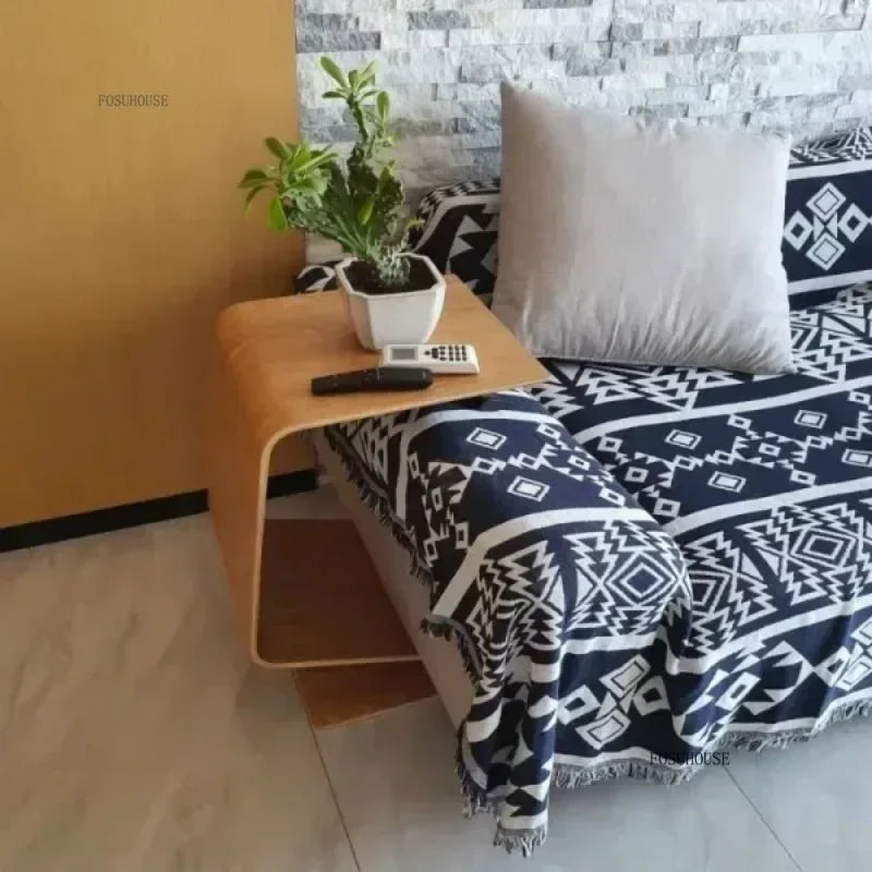 Designer Bentwood Plywood Coffee Table Mid Century Modern End Table Living Room Furniture Side Bed Table for Laptop w